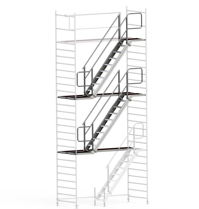 Trappeløb-miljø-trappe m. udbygning